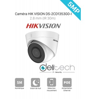 CAMÉRA DOME HIK VISION 5MP IP 2,8mm (DS-2CD1353G0-I)