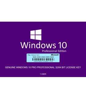 Microsoft Windows 10 Professionnel 64 bits - 1 PC en version Clé d'activation