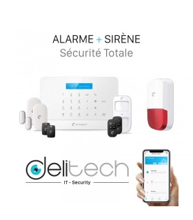 Système d'alarme eTiger S6-SIM Wi-Fi Secual + Sirène