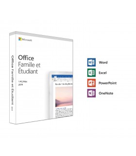 Microsoft Office Famille et Etudiant 2019 Licence 1 utilisateur pour 1 PC ou Mac