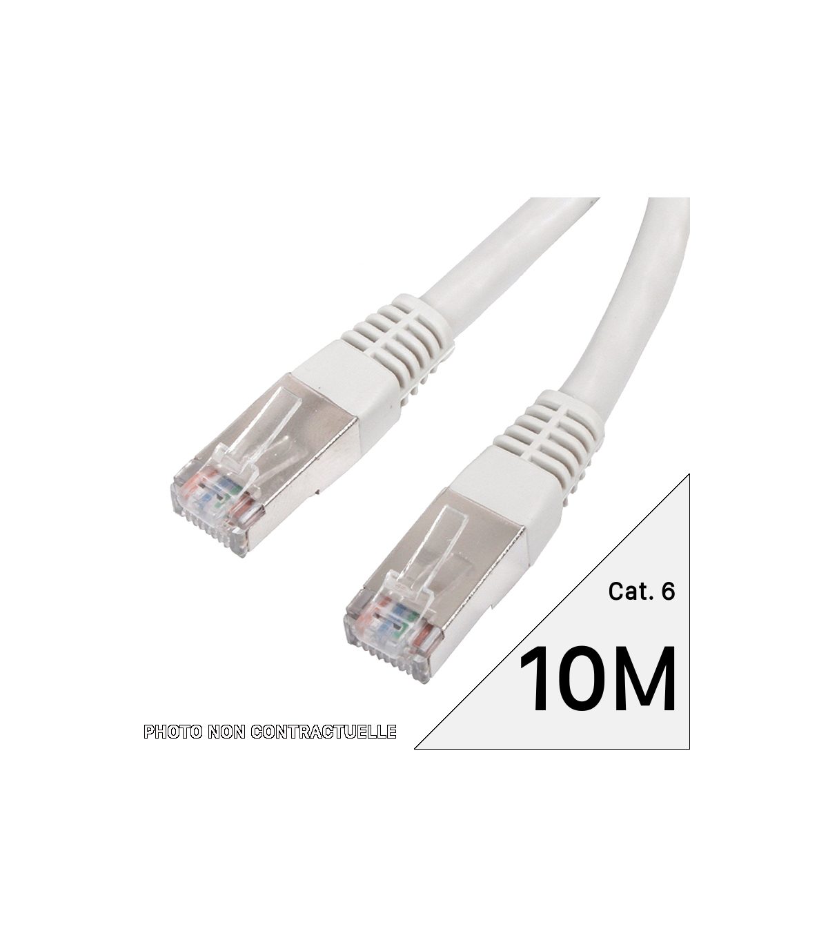 câble Ethernet RJ45 10m Cat 6 double blindage => Livraison 3h gratuite* @  Click & Collect Magasin Paris République