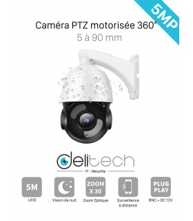 Mini Caméra analogique AHD PTZ motorisée 5MP 30X Zoom Optique