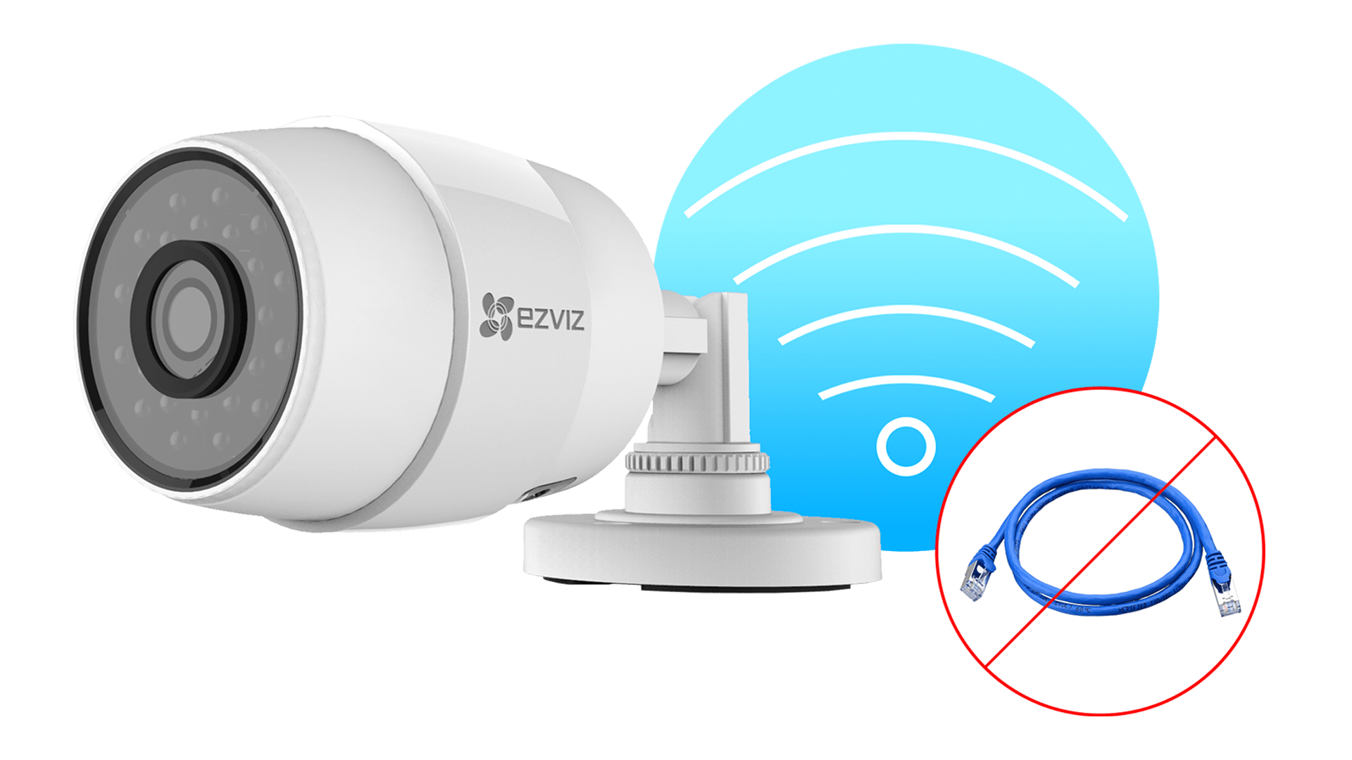 Caméra surveillance wifi, IP, extérieur, pas cher EZVIZ C3C HD et sans fil.